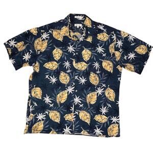 Pierre Cardin Vintage Palm‎ Trees Tropical Hawaiian Collared Shirt XLARGE Cruise